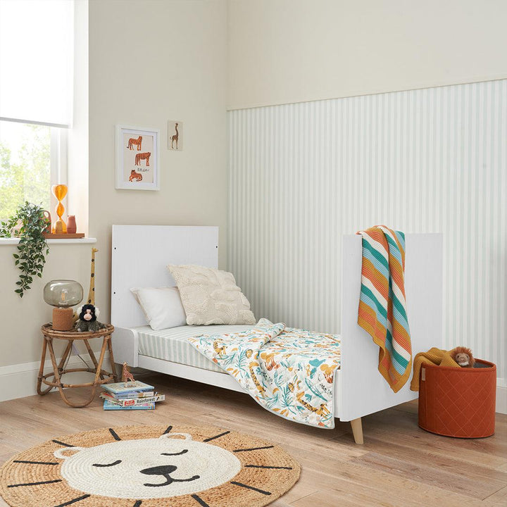 Tutti Bambini Fika 2 Piece Room Set - White/Light Oak-Nursery Sets-White/Light Oak-No Mattress | Natural Baby Shower