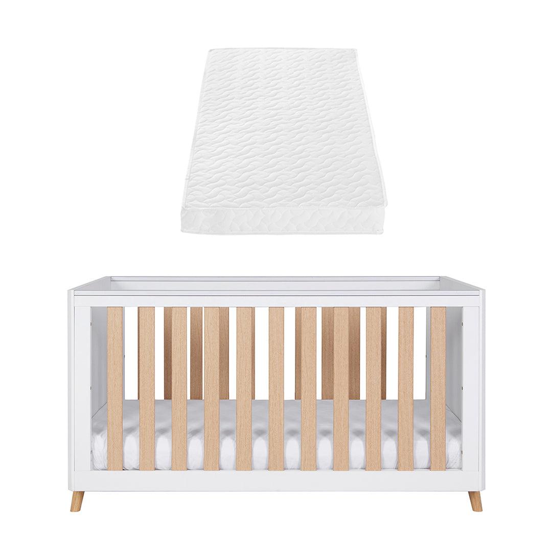 Tutti Bambini Fika Cot Bed White/Light Oak