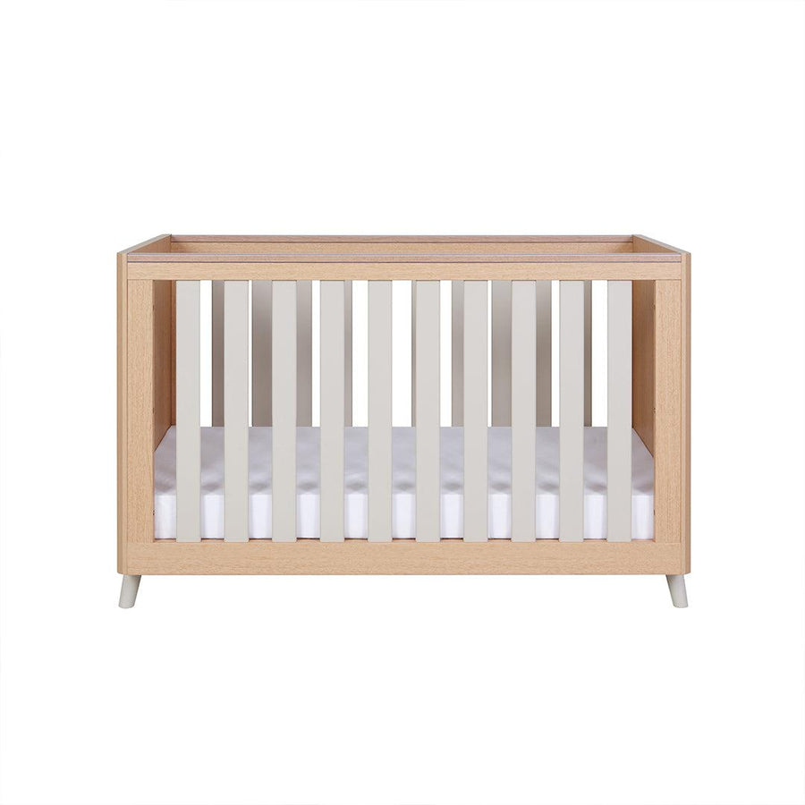 Tutti Bambini Fika Mini Cot Bed - Light Oak/White Sand-Cot Beds-Light Oak/White Sand-No Mattress | Natural Baby Shower