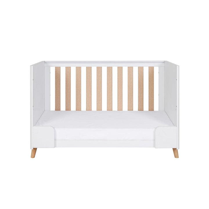 Tutti Bambini Fika Mini Cot Bed - White/Light Oak-Cot Beds-White/Light Oak-No Mattress | Natural Baby Shower