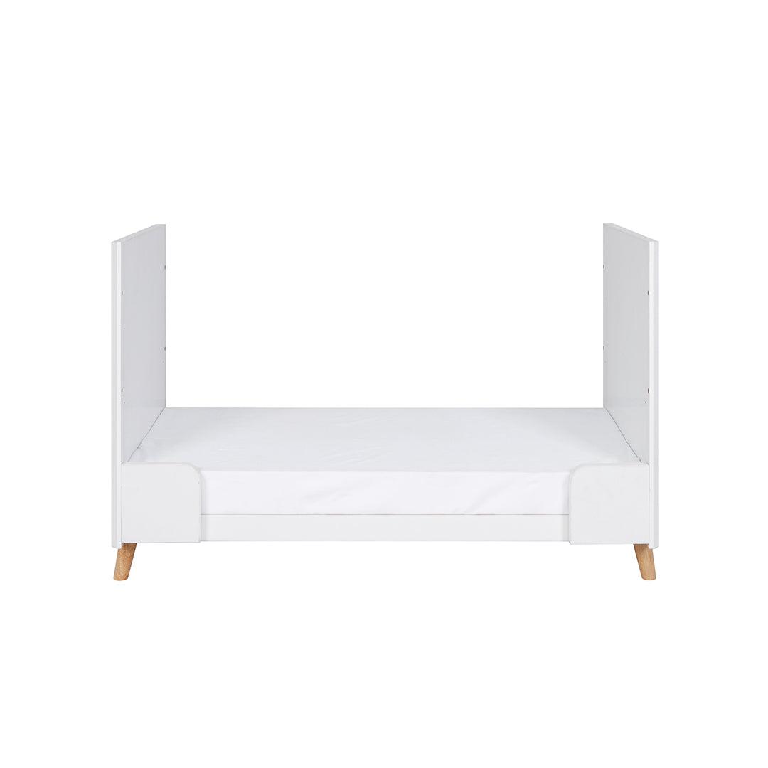 Tutti Bambini Fika Mini Cot Bed - White/Light Oak-Cot Beds-White/Light Oak-No Mattress | Natural Baby Shower