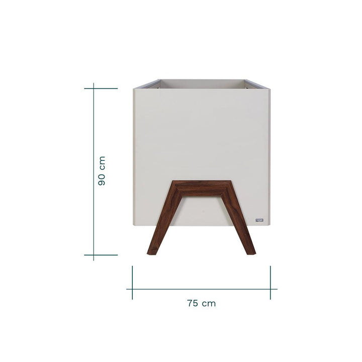 Tutti Bambini Fuori Cot Bed - Warm Walnut/White Sand-Cot Beds-Warm Walnut/White Sand-No Mattress | Natural Baby Shower