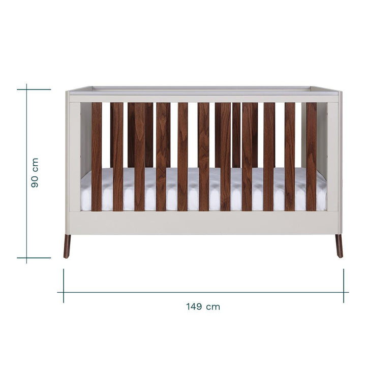 Tutti Bambini Fuori Cot Bed - Warm Walnut/White Sand-Cot Beds-Warm Walnut/White Sand-No Mattress | Natural Baby Shower