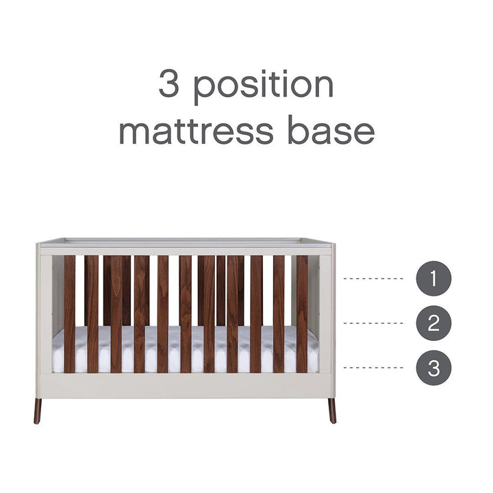 Tutti Bambini Fuori Cot Bed - Warm Walnut/White Sand-Cot Beds-Warm Walnut/White Sand-No Mattress | Natural Baby Shower