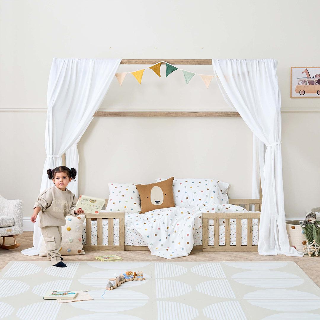 Tutti Bambini Grande Casa Montessori Toddler Floor Bed - Harvest Oak-Junior Beds-Harvest Oak-Junior | Natural Baby Shower