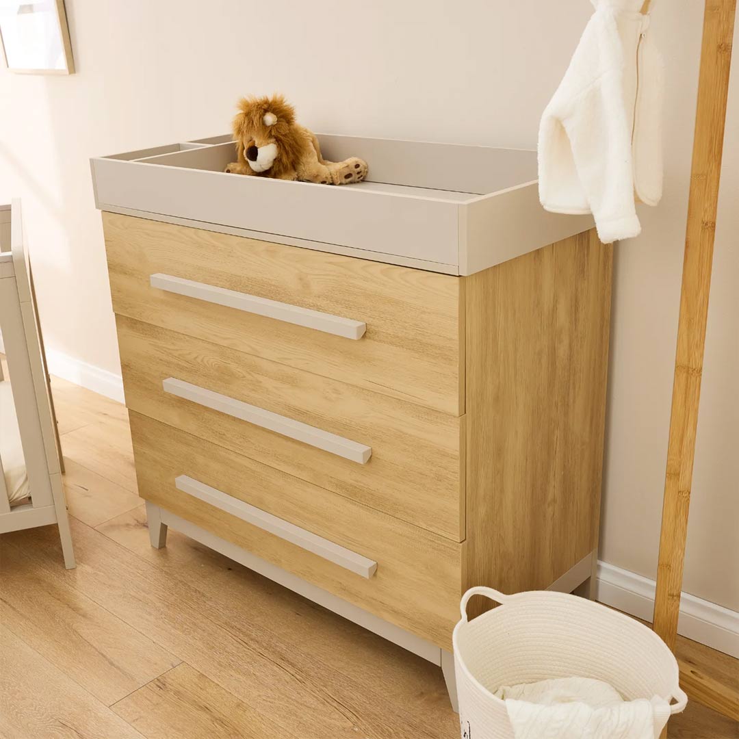 Tutti Bambini Hallee Chest Changer - Mushroom/Golden Oak-Changing Units-Mushroom/Golden Oak- | Natural Baby Shower