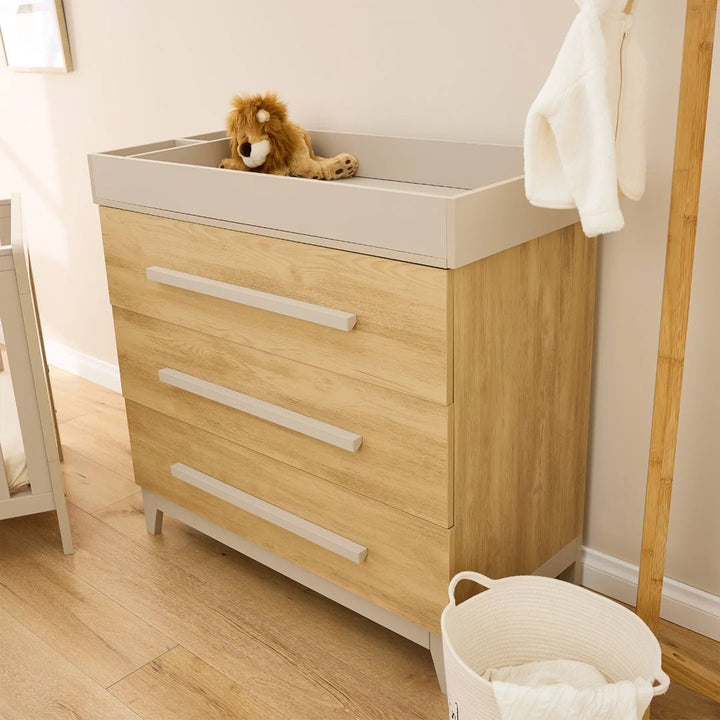 Tutti Bambini Hallee Chest Changer - Mushroom/Golden Oak-Changing Units-Mushroom/Golden Oak- | Natural Baby Shower