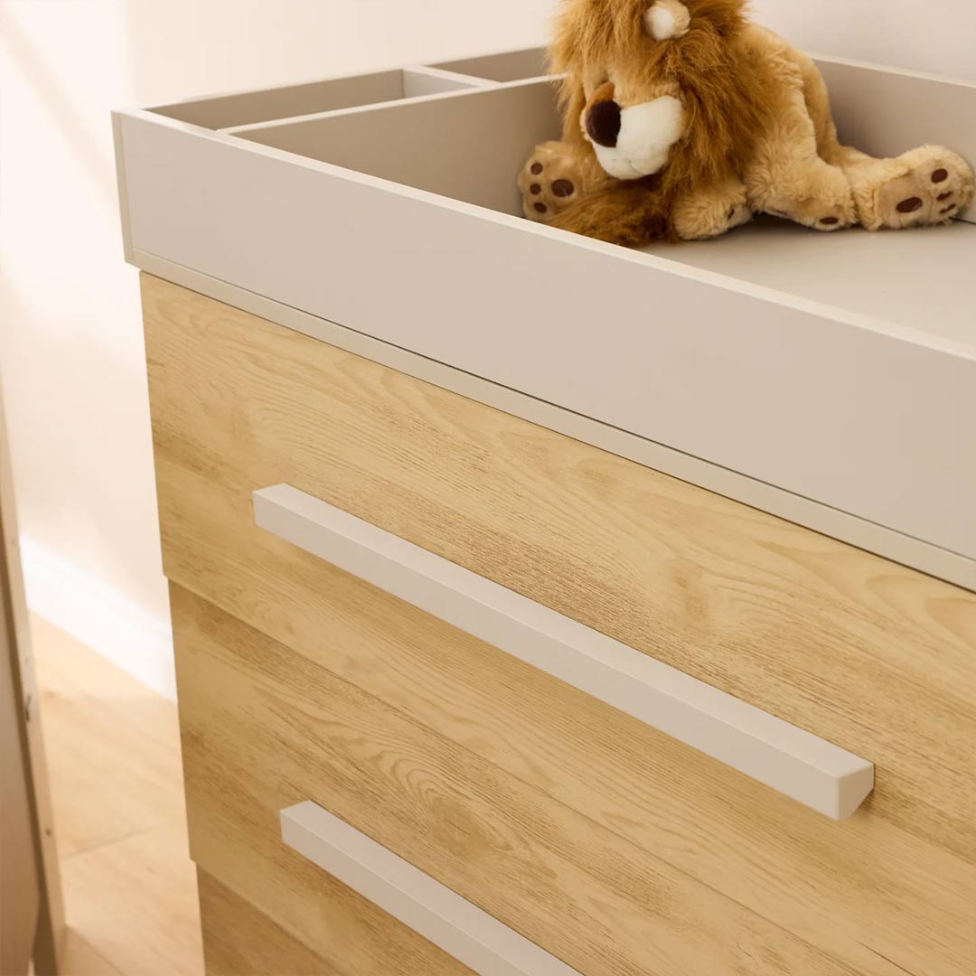 Tutti Bambini Hallee Chest Changer - Mushroom/Golden Oak-Changing Units-Mushroom/Golden Oak- | Natural Baby Shower