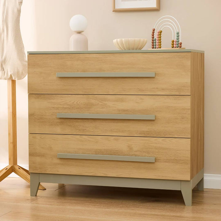 Tutti Bambini Hallee Chest Changer - Sage/Golden Oak-Changing Units-Sage/Golden Oak- | Natural Baby Shower