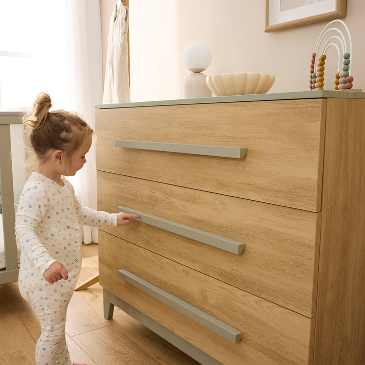 Tutti Bambini Hallee Chest Changer - Sage/Golden Oak-Changing Units-Sage/Golden Oak- | Natural Baby Shower