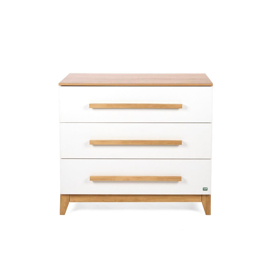 Tutti Bambini Halle Chest Changer - White/Golden Oak-Changing Units-White/Golden Oak- | Natural Baby Shower