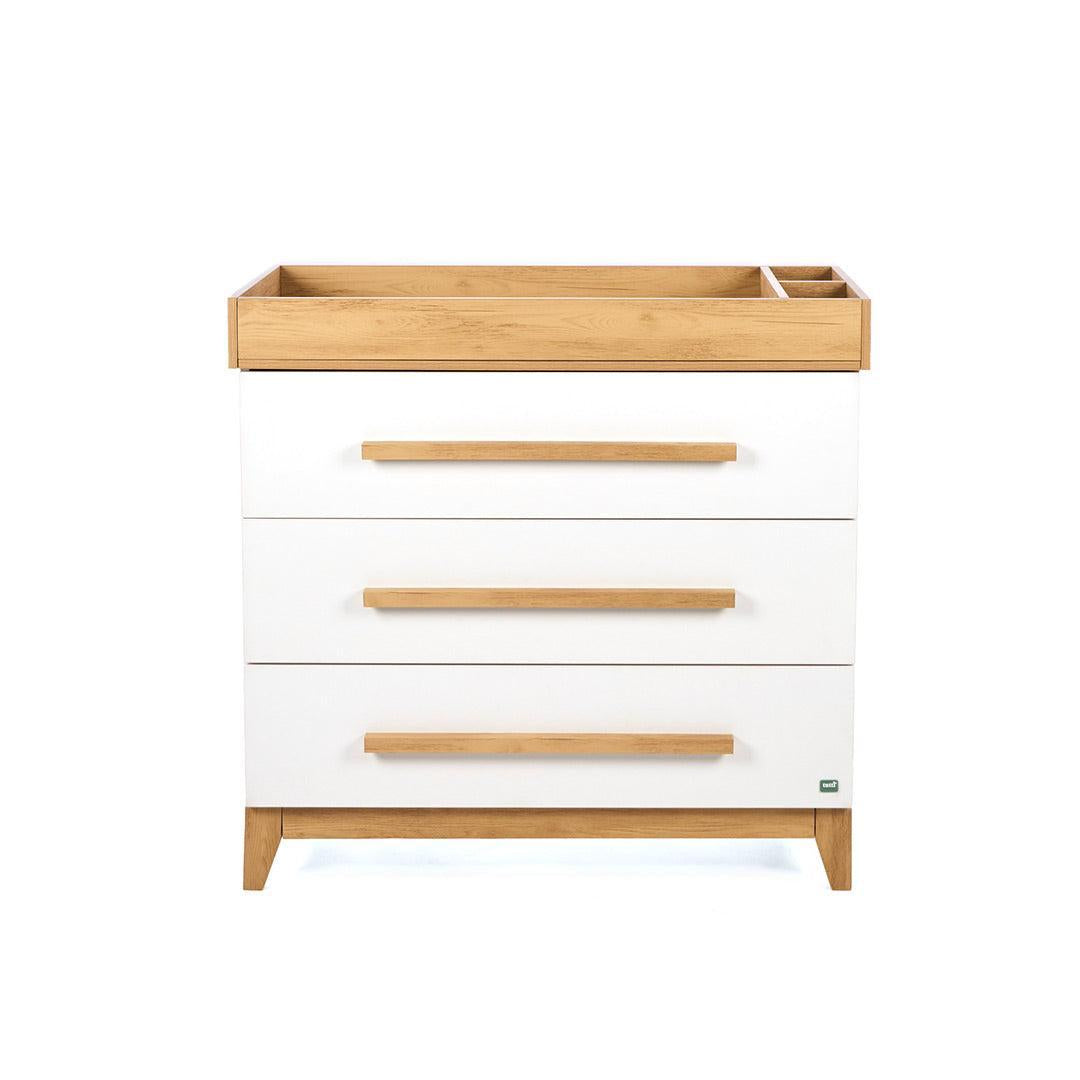 Tutti Bambini Halle Chest Changer - White/Golden Oak-Changing Units-White/Golden Oak- | Natural Baby Shower