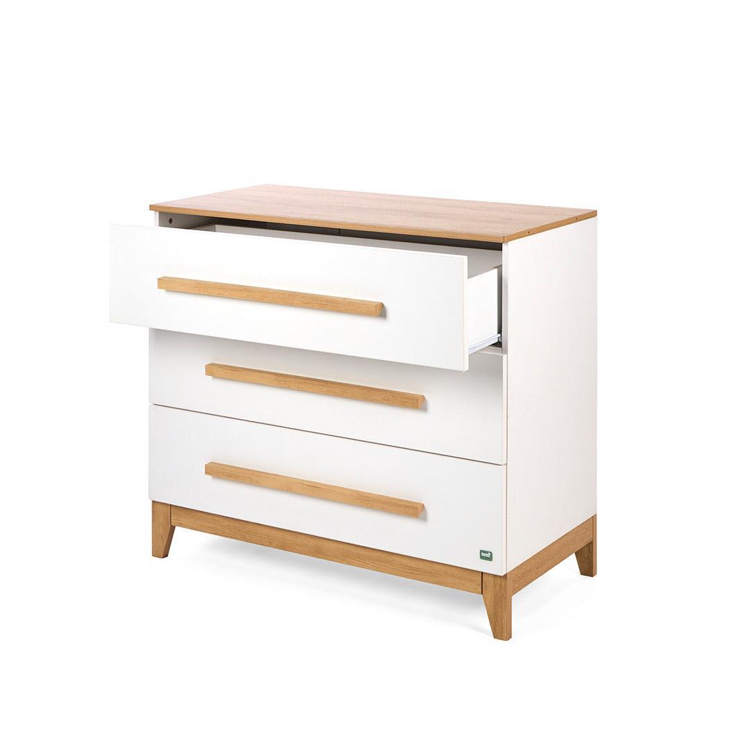 Tutti Bambini Halle Chest Changer - White/Golden Oak-Changing Units-White/Golden Oak- | Natural Baby Shower