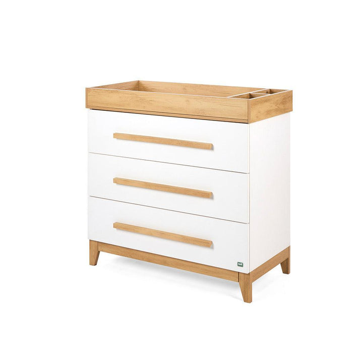 Tutti Bambini Halle Chest Changer - White/Golden Oak-Changing Units-White/Golden Oak- | Natural Baby Shower