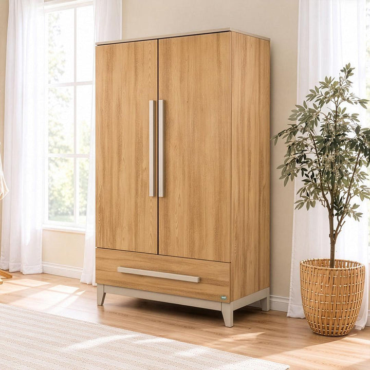 Tutti Bambini Halle Wardrobe - Golden Oak/Mushroom-Wardrobes-Golden Oak/Mushroom- | Natural Baby Shower
