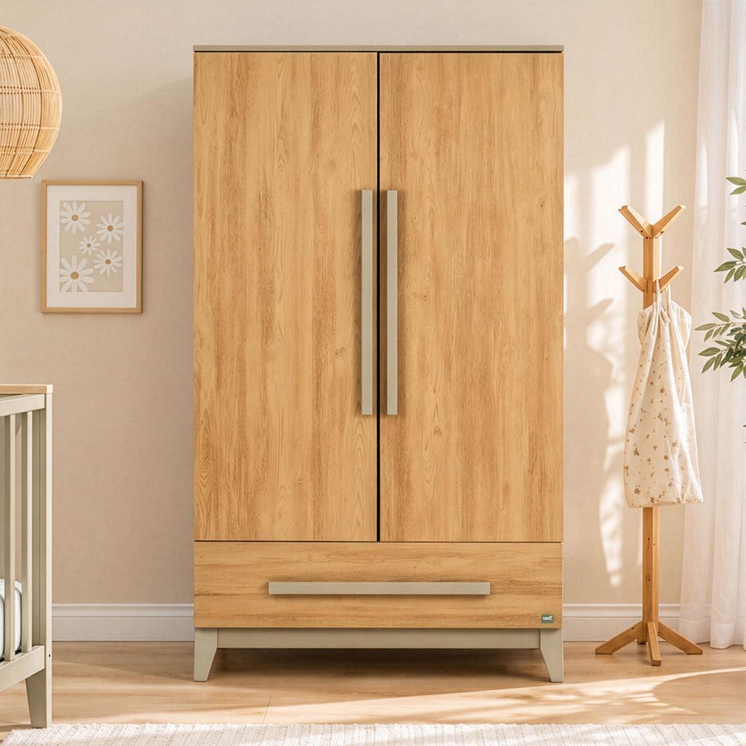 Tutti Bambini Halle Wardrobe - Golden Oak/Sage-Wardrobes-Golden Oak/Sage- | Natural Baby Shower
