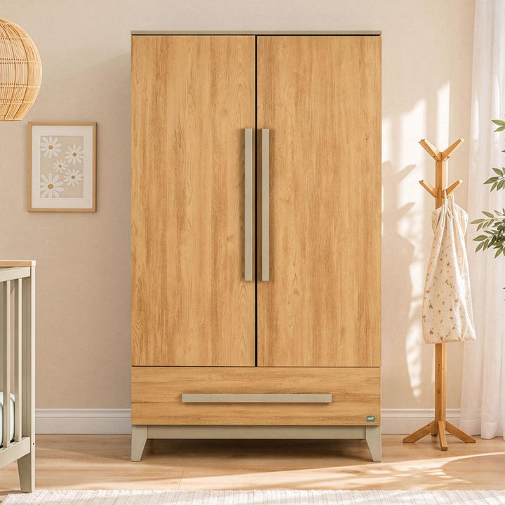 Tutti Bambini Halle Wardrobe - Golden Oak/Sage-Wardrobes-Golden Oak/Sage- | Natural Baby Shower