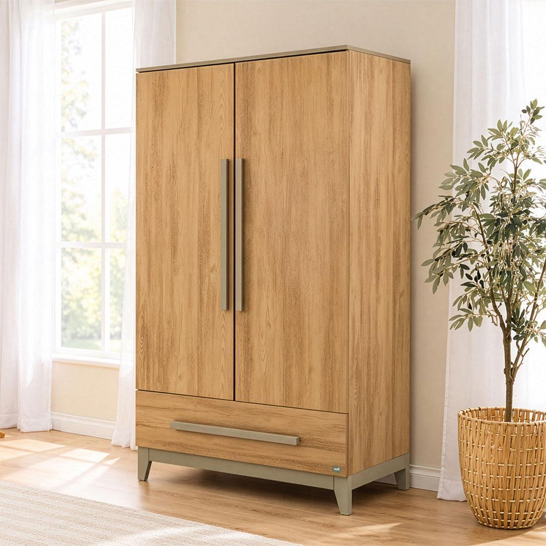 Tutti Bambini Halle Wardrobe - Golden Oak/Sage-Wardrobes-Golden Oak/Sage- | Natural Baby Shower