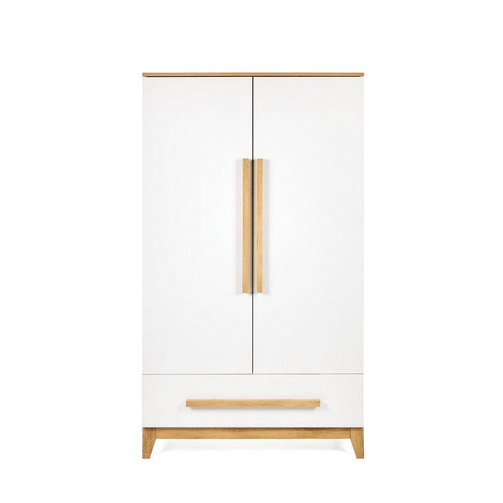 Tutti Bambini Halle Wardrobe - White/Golden Oak-Wardrobes-White/Golden Oak- | Natural Baby Shower