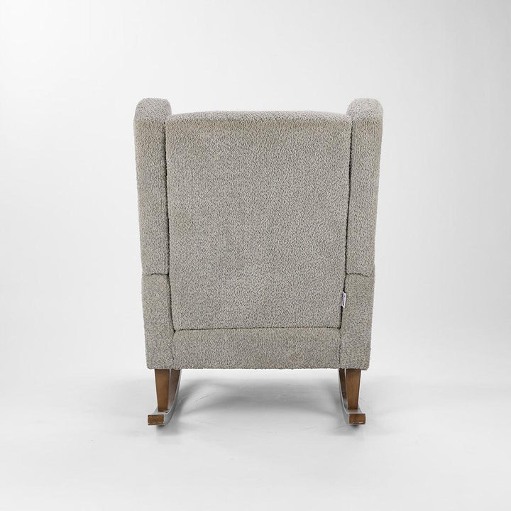Tutti Bambini Harper Wingback Rocking Chair & Storage Footstool - Cloud Grey-Feeding Chairs-Cloud Grey-One Size | Natural Baby Shower