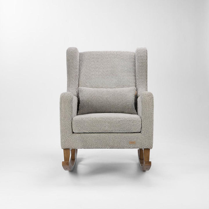 Tutti Bambini Harper Wingback Rocking Chair & Storage Footstool - Cloud Grey-Feeding Chairs-Cloud Grey-One Size | Natural Baby Shower
