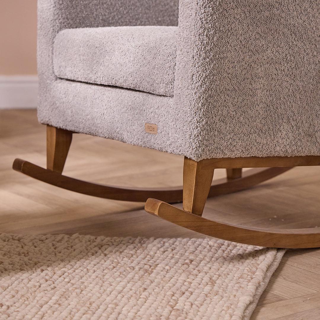 Tutti Bambini Harper Wingback Rocking Chair & Storage Footstool - Cloud Grey-Feeding Chairs-Cloud Grey-One Size | Natural Baby Shower