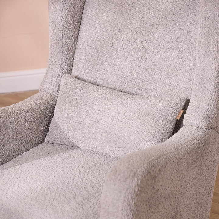 Tutti Bambini Harper Wingback Rocking Chair & Storage Footstool - Cloud Grey-Feeding Chairs-Cloud Grey-One Size | Natural Baby Shower