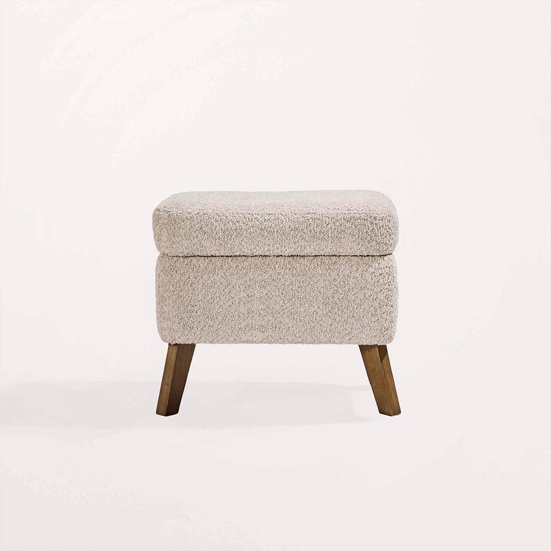 Tutti Bambini Harper Wingback Rocking Chair & Storage Footstool - Teddy Mushroom-Feeding Chairs-Mushroom-One Size | Natural Baby Shower