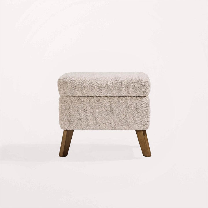 Tutti Bambini Harper Wingback Rocking Chair & Storage Footstool - Teddy Mushroom-Feeding Chairs-Mushroom-One Size | Natural Baby Shower