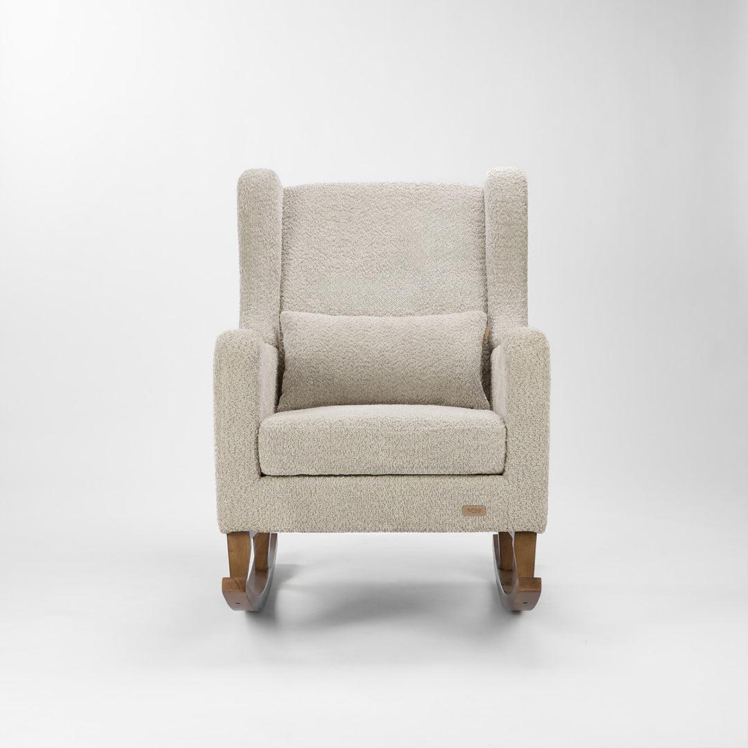 Tutti Bambini Harper Wingback Rocking Chair & Storage Footstool - Teddy Mushroom-Feeding Chairs-Mushroom-One Size | Natural Baby Shower