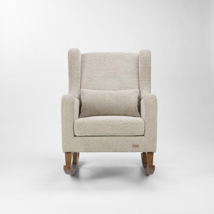 Tutti Bambini Harper Wingback Rocking Chair & Storage Footstool - Teddy Mushroom-Feeding Chairs-Mushroom-One Size | Natural Baby Shower