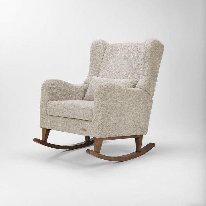 Tutti Bambini Harper Wingback Rocking Chair & Storage Footstool - Teddy Mushroom-Feeding Chairs-Mushroom-One Size | Natural Baby Shower