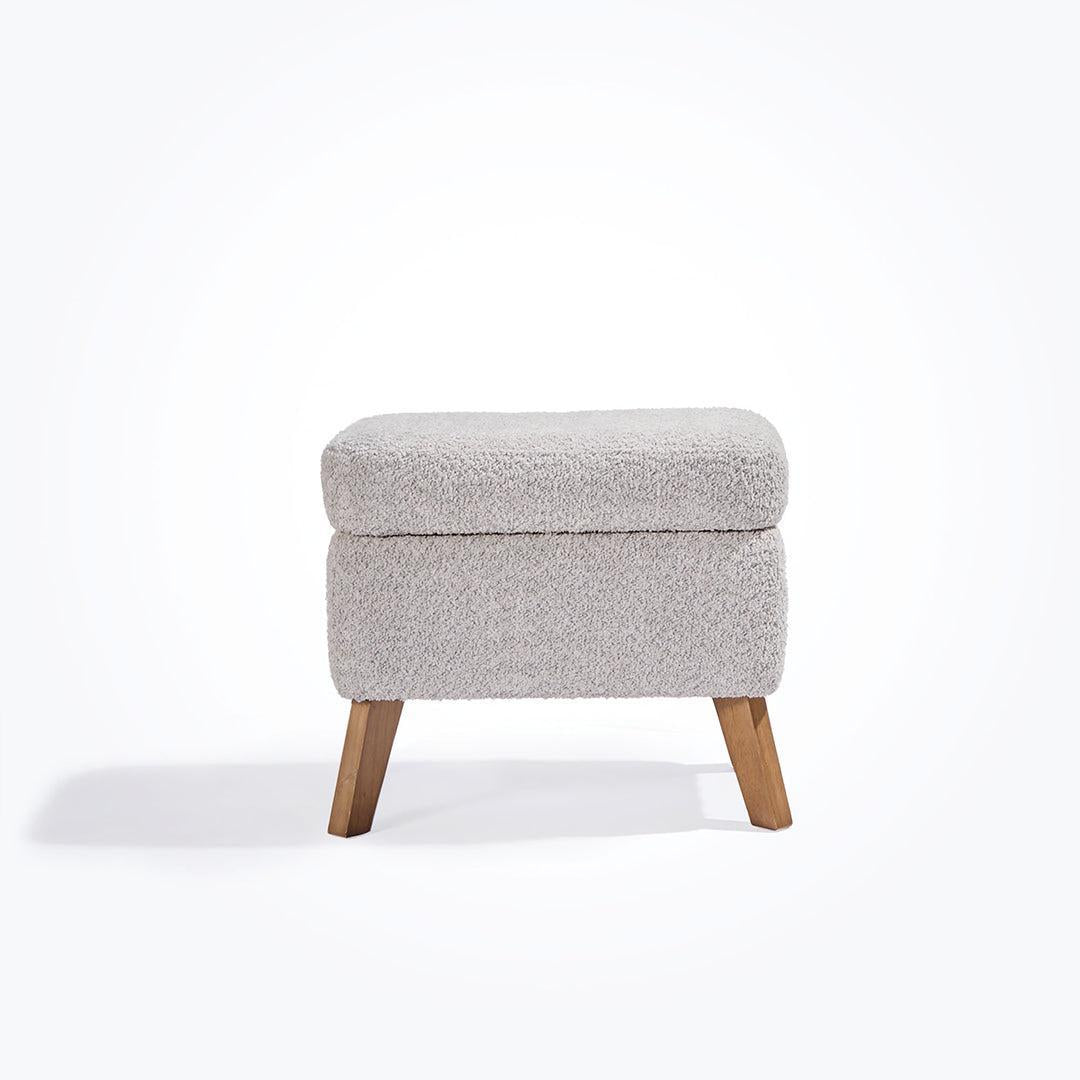 Tutti Bambini Harper Wingback Rocking Chair & Storage Footstool - Cloud Grey-Feeding Chairs-Cloud Grey-One Size | Natural Baby Shower