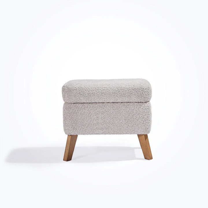 Tutti Bambini Harper Wingback Rocking Chair & Storage Footstool - Cloud Grey-Feeding Chairs-Cloud Grey-One Size | Natural Baby Shower