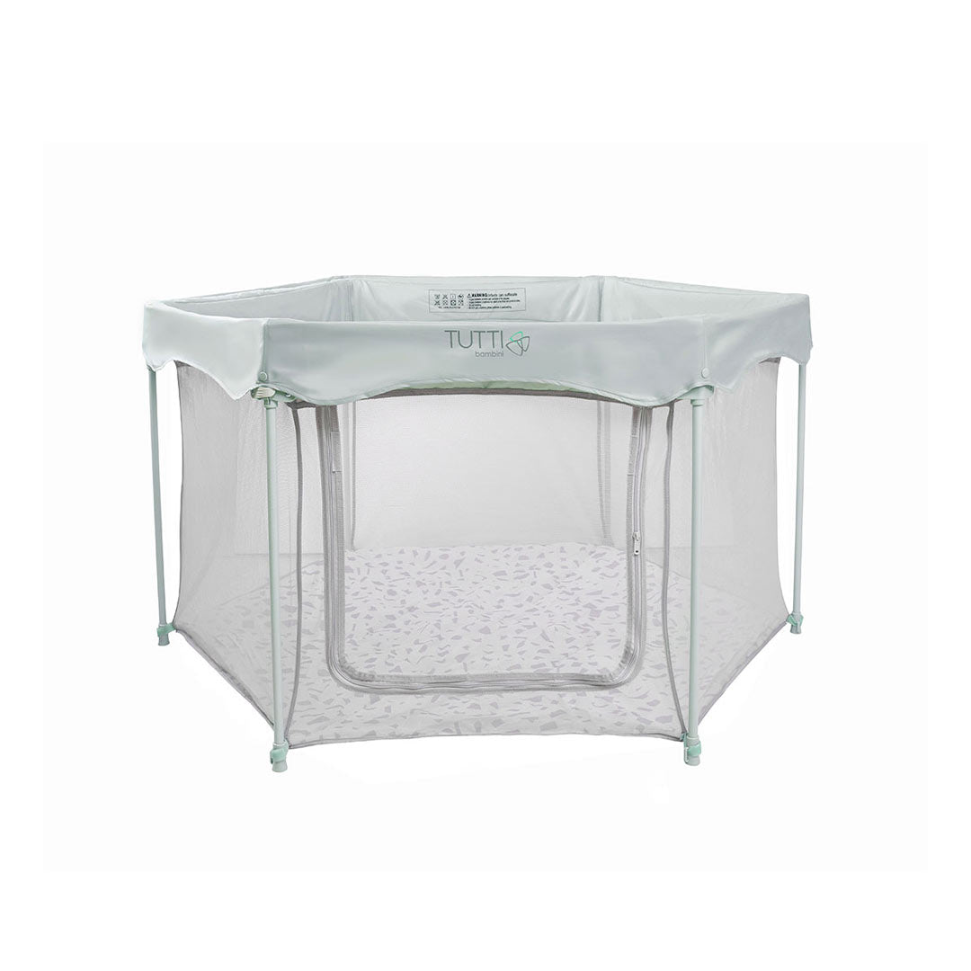 Tutti Bambini Hexa Playpen - Leaf/Terrazzo