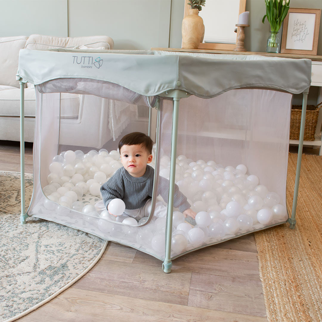 Tutti Bambini Hexa Playpen - Leaf/Terrazzo