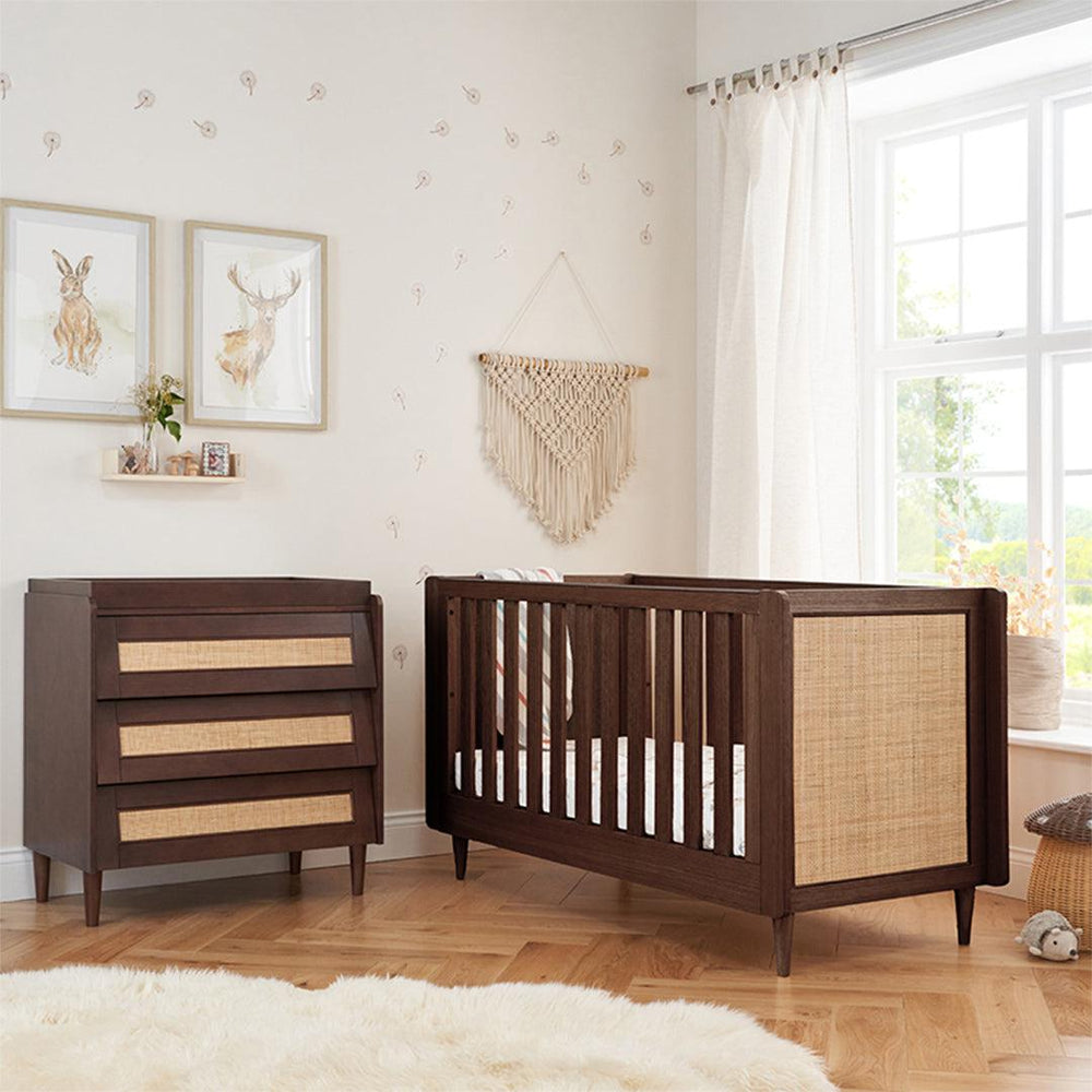 Tutti Bambini Japandi 2 Piece Room Set - Warm Walnut-Nursery Sets-Warm Walnut-No Mattress | Natural Baby Shower
