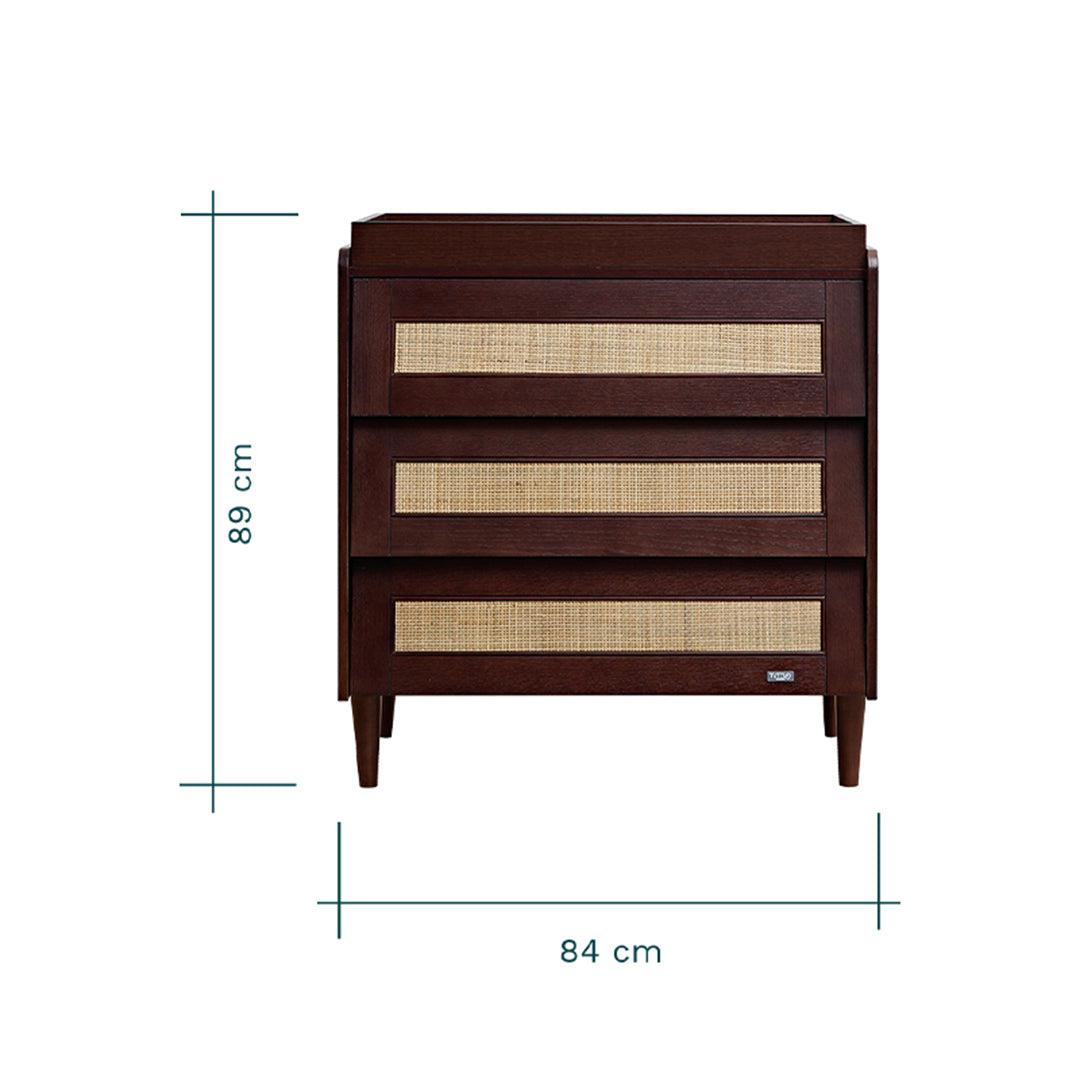 Tutti Bambini Japandi Chest Changer - Warm Walnut-Chests-Warm Walnut- | Natural Baby Shower