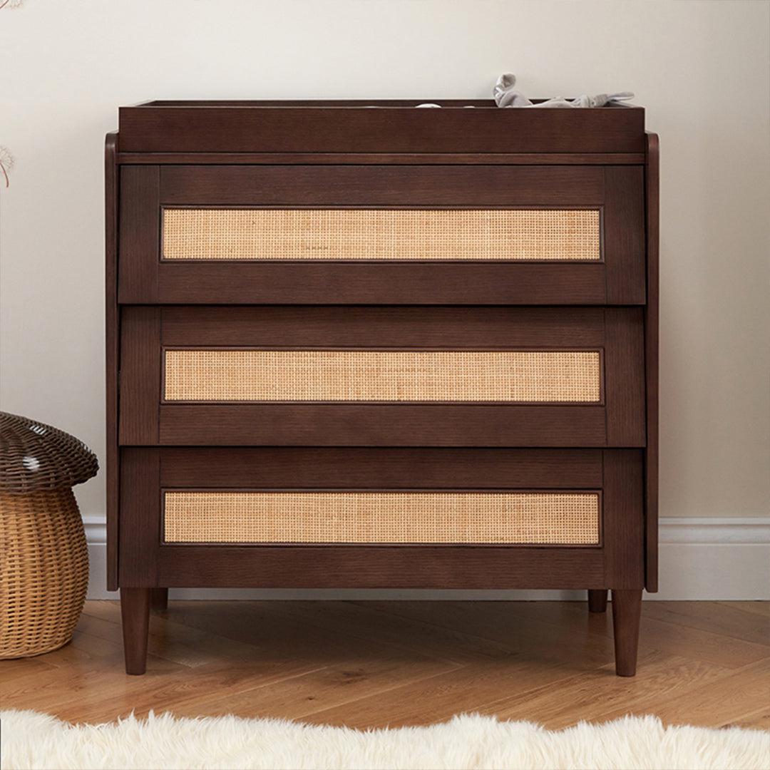 Tutti Bambini Japandi Chest Changer - Warm Walnut-Chests-Warm Walnut- | Natural Baby Shower