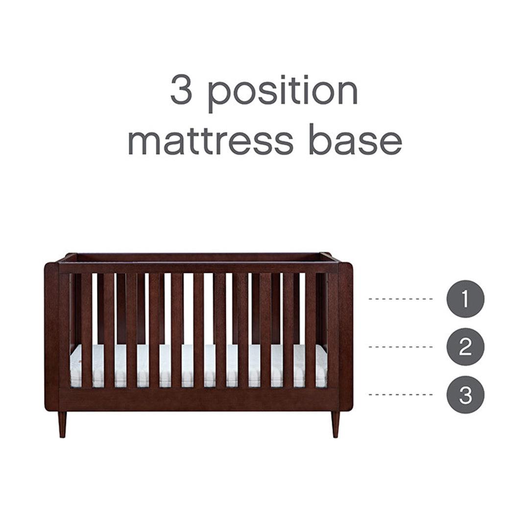 Tutti Bambini Japandi Cot Bed - Warm Walnut-Cot Beds-Warm Walnut-No Mattress | Natural Baby Shower