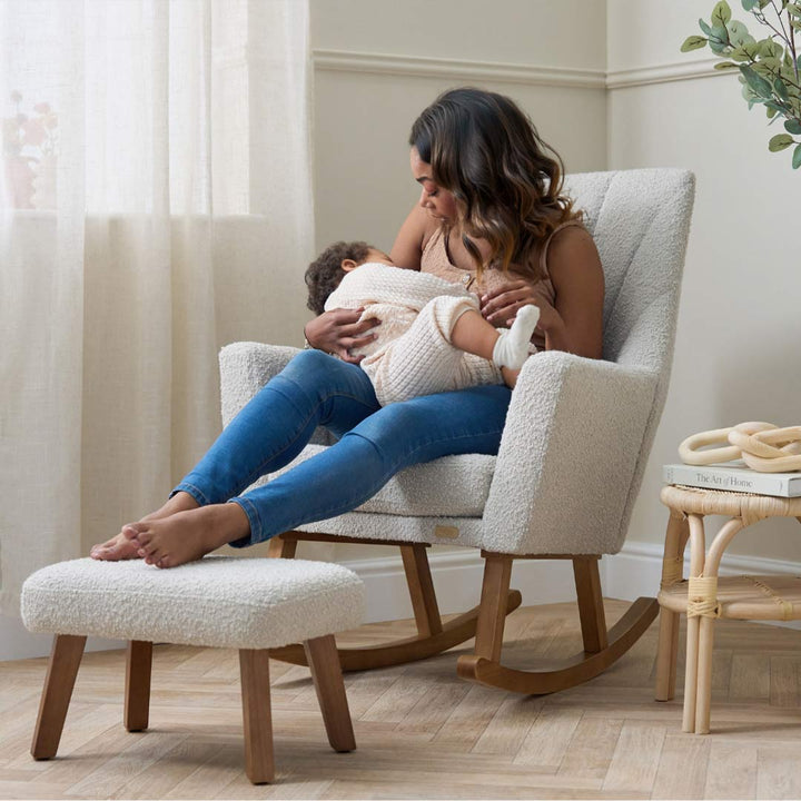 Tutti Bambini Jonah Luxe Feeding Chair & Foot Stool - Mushroom-Feeding Chairs-Mushroom- | Natural Baby Shower