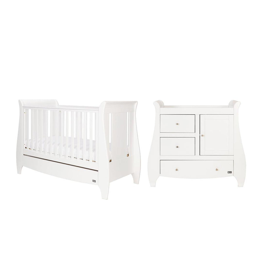 Tutti Bambini Katie Mini 2 Piece Room Set - White-Nursery Sets-White-No Mattress | Natural Baby Shower