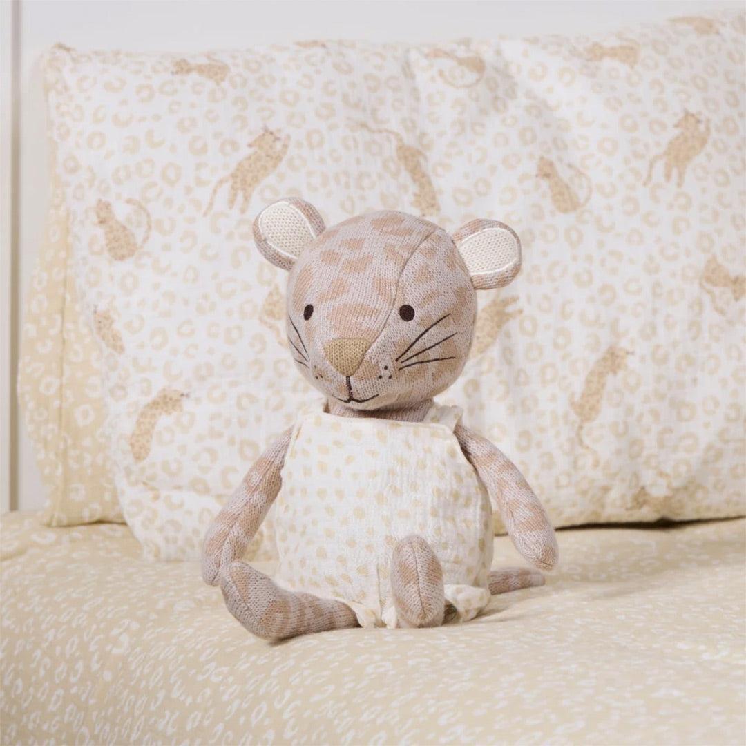Tutti Bambini Knitted Toy - Larry Leopard-Soft Toys-Larry Leopard-One Size | Natural Baby Shower