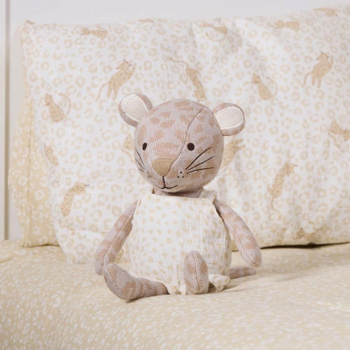 Tutti Bambini Knitted Toy - Larry Leopard-Soft Toys-Larry Leopard-One Size | Natural Baby Shower