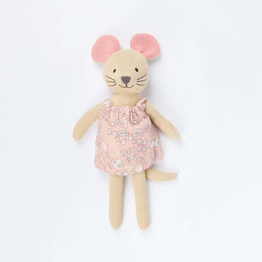 Tutti Bambini Knitted Toy - Maid Mouse-Soft Toys-Maid Mouse- | Natural Baby Shower