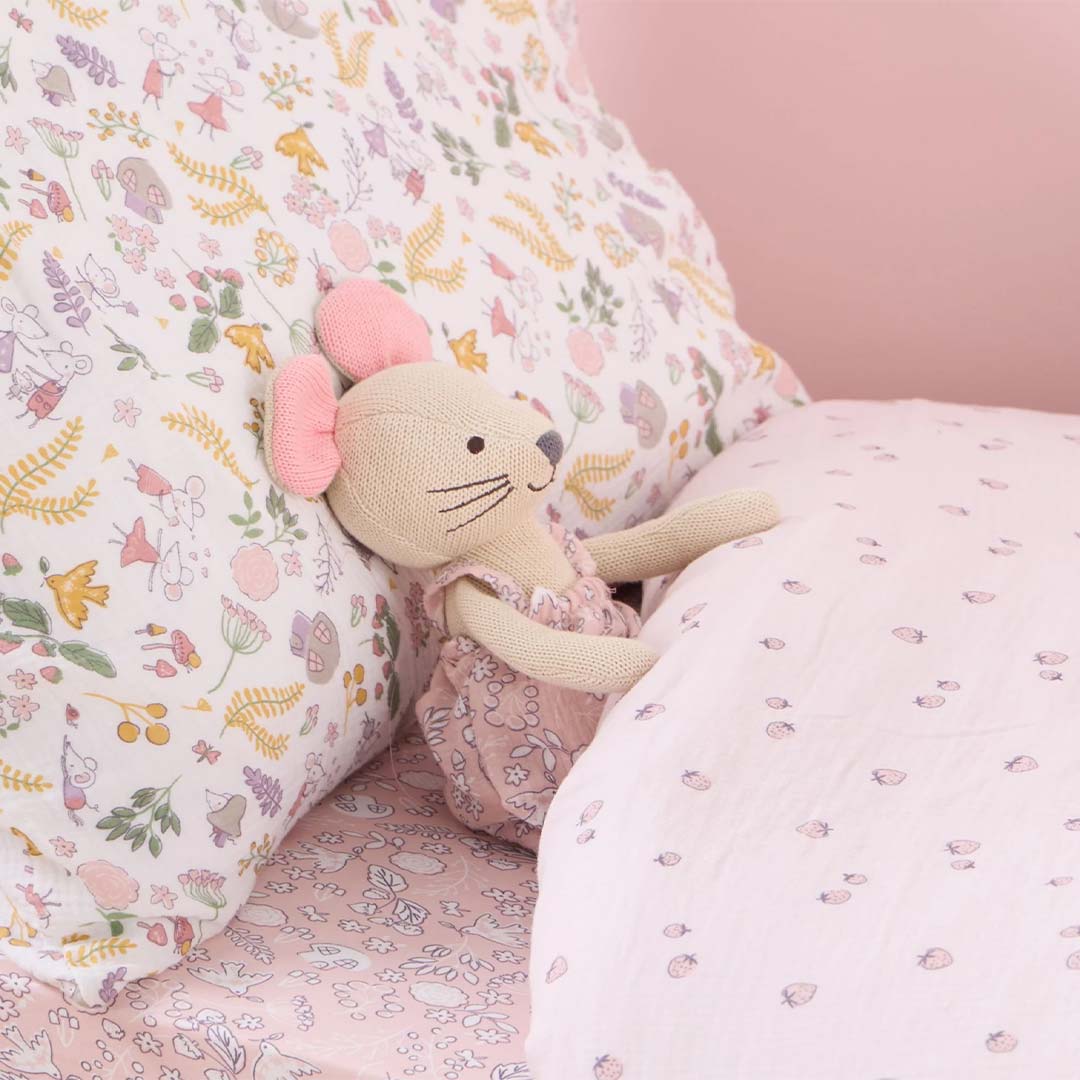 Tutti Bambini Knitted Toy - Maid Mouse-Soft Toys-Maid Mouse- | Natural Baby Shower