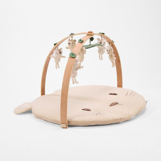 Tutti Bambini Luxury Wood & Muslin Playgym - Love Cats-Play Gyms-Love Cats- | Natural Baby Shower