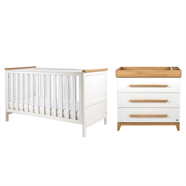 Tutti Bambini Misha 2 Piece Room Set - White/Golden Oak-Nursery Sets-White/Golden Oak- | Natural Baby Shower