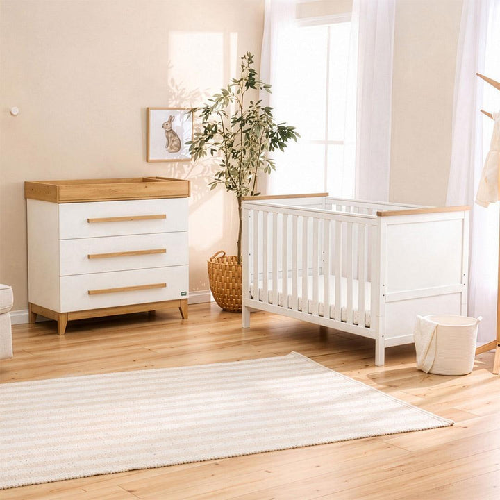 Tutti Bambini Misha 2 Piece Room Set - White/Golden Oak-Nursery Sets-White/Golden Oak- | Natural Baby Shower