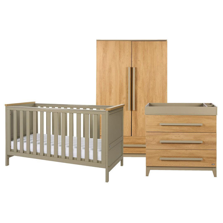 Tutti Bambini Misha 3 Piece Room Set - Golden Oak/Sage-Nursery Sets-Golden Oak/Sage- | Natural Baby Shower